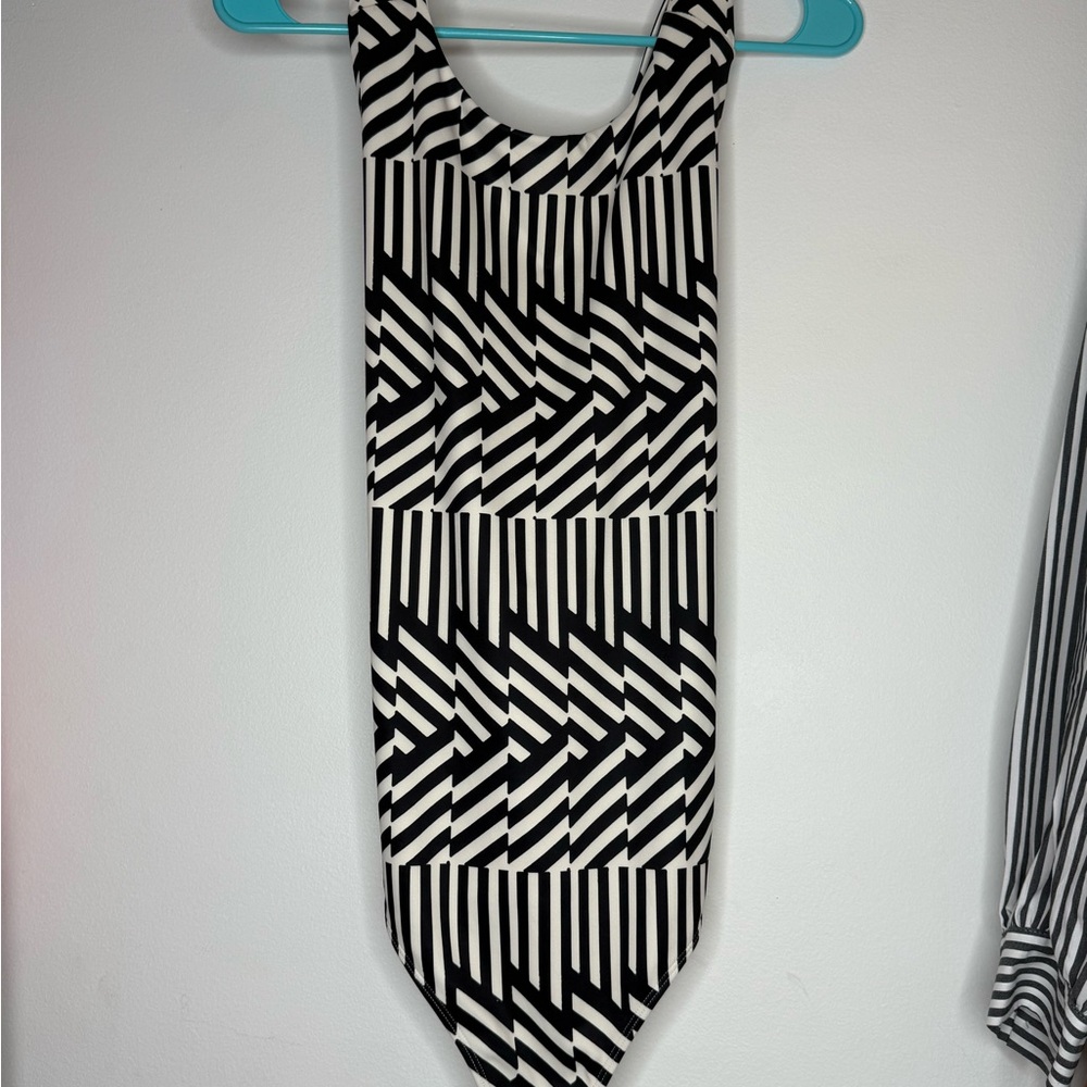 Express NWOT Black and White Bodysuit